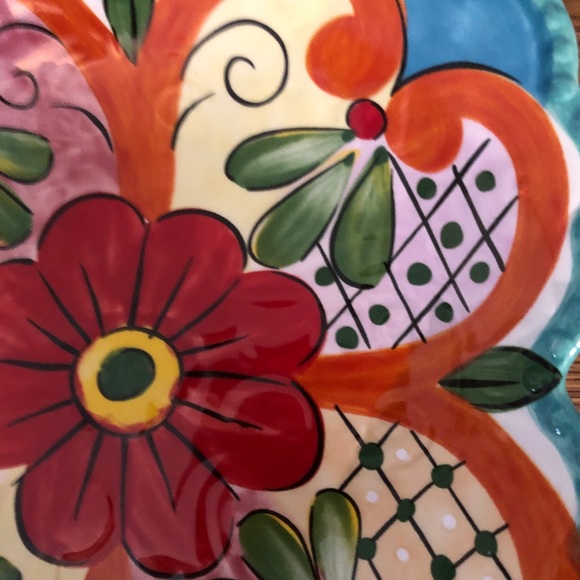 Tabletops Lifestyles Castalia Salad Plates Set of 3. Handcrafted Floral Design - Picture 4 of 14